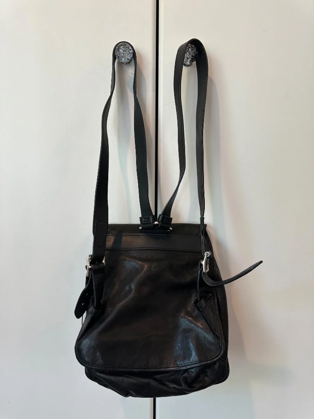Rag & Bone Mini Black Lambskin Leather Backpack